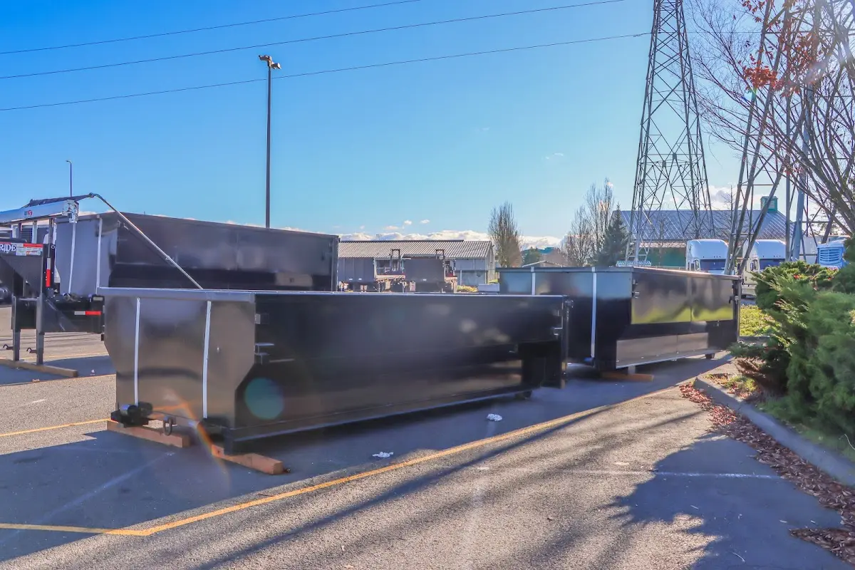 Roll-off dumpster ready for waste disposal at job site for 30 Yard Dumpster Rental in Lucas Valley-Marinwood